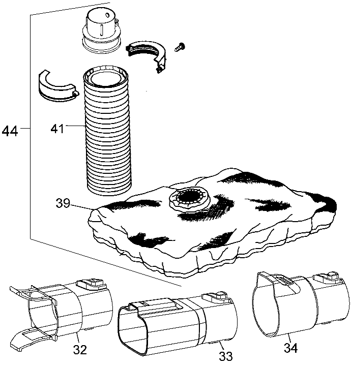 Default Diagram and Parts List for BV-006L Type 2 Black and Decker Leaf Blower / Vacuum